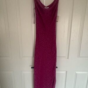 Bar III Fuchsia Leopard Print Maxi Dress